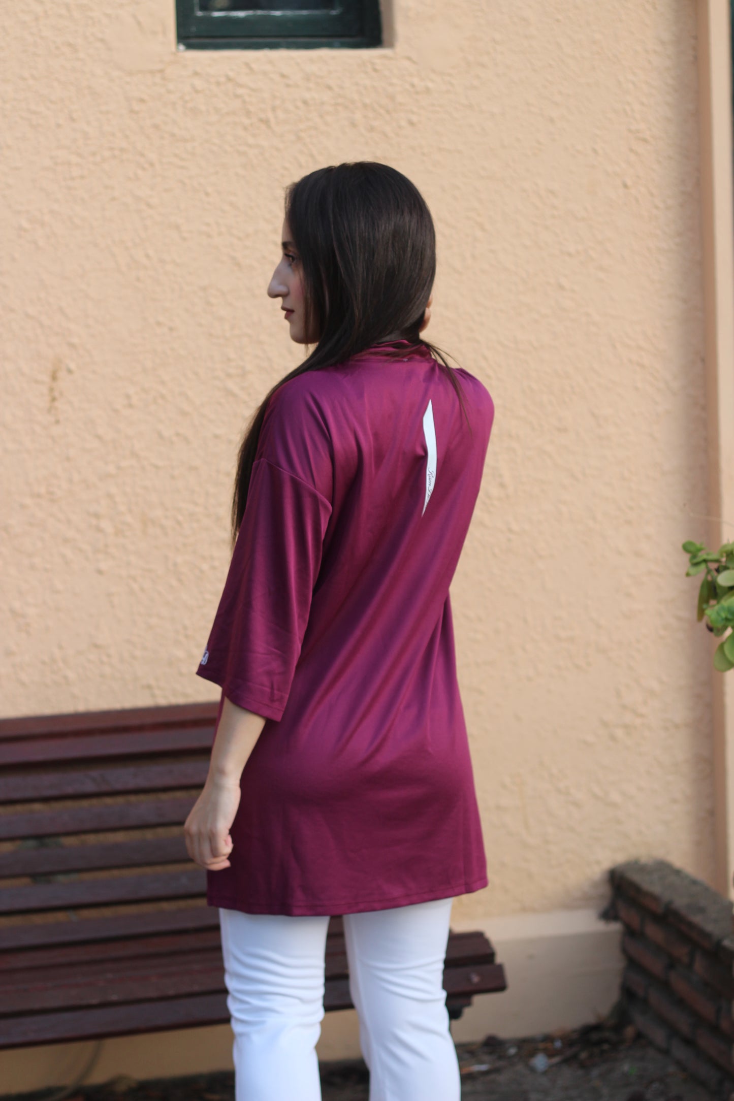 Modest Sports T-shirt Oversized in Royal Maroon
