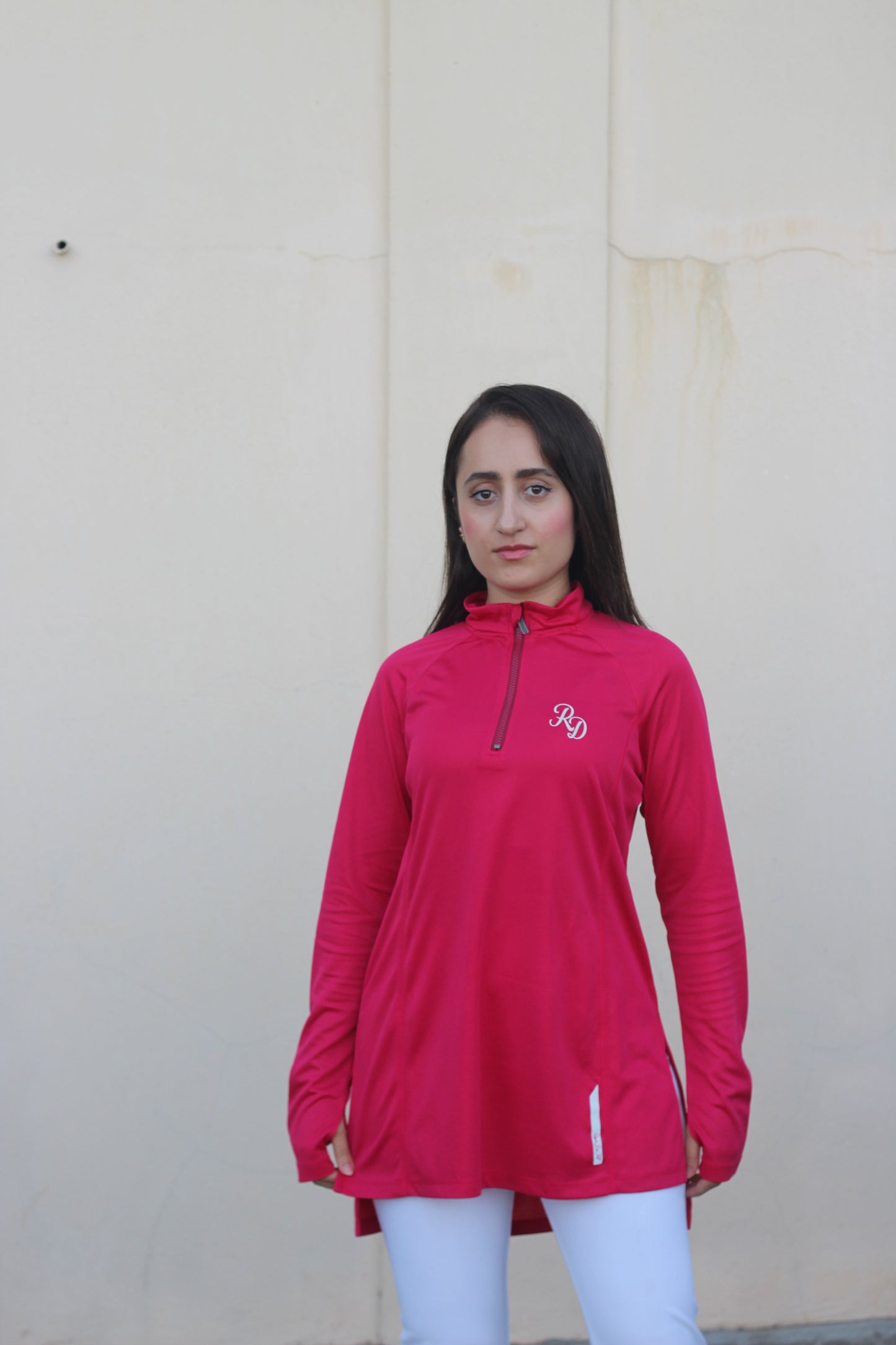 Modest Sports Top in Fuchsia