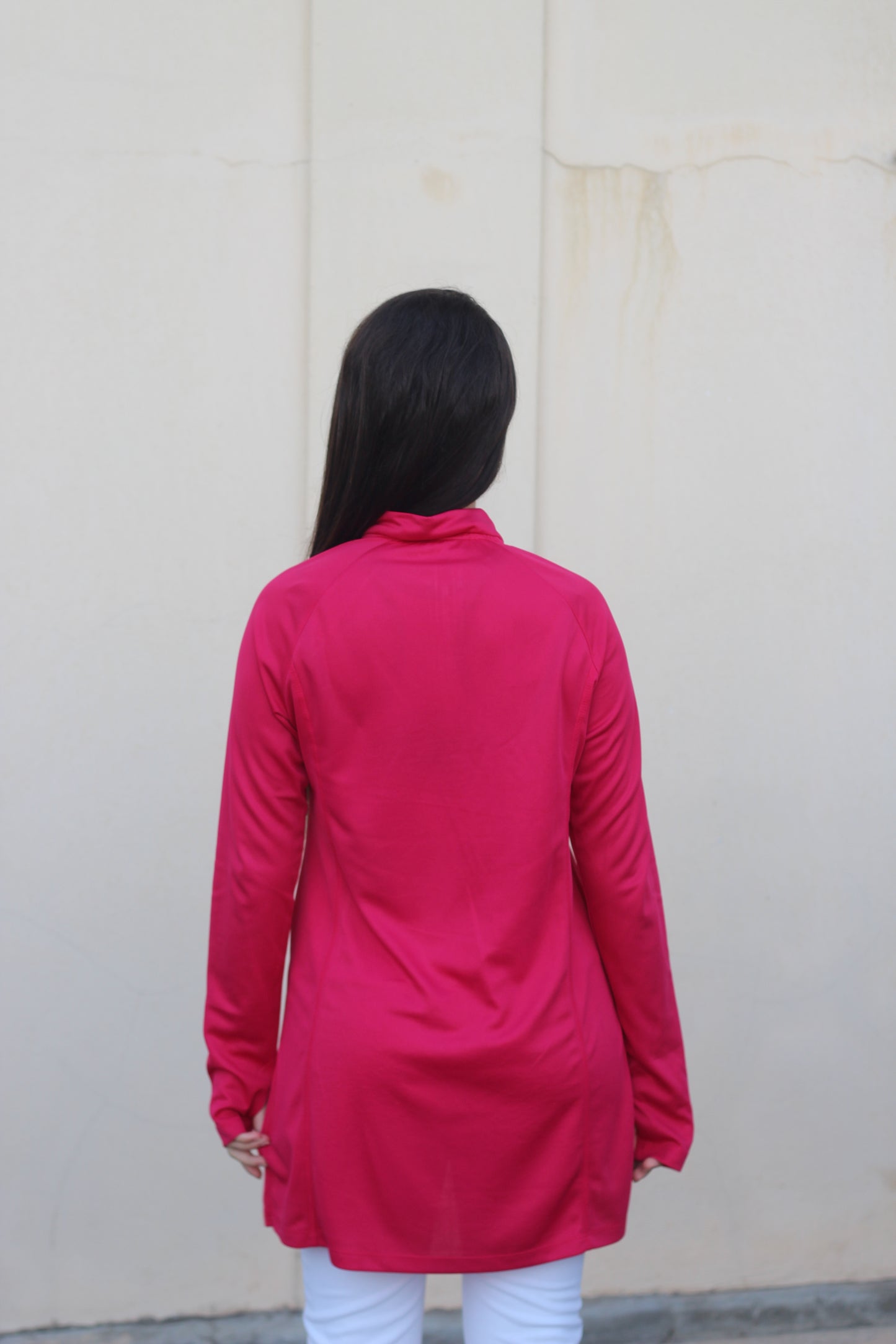 Modest Sports Top in Fuchsia