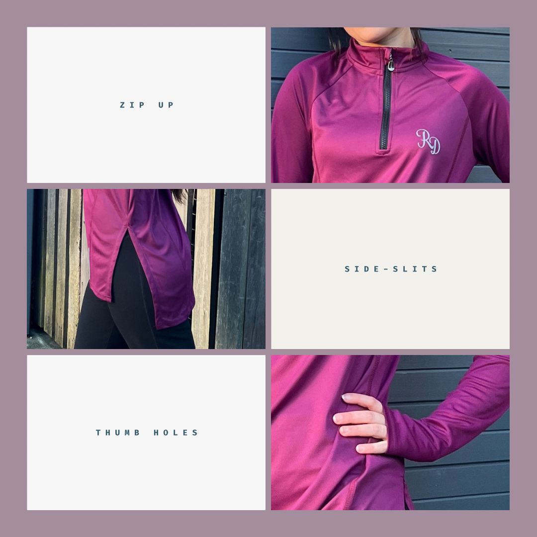 Modest Sports Top in Royal Maroon