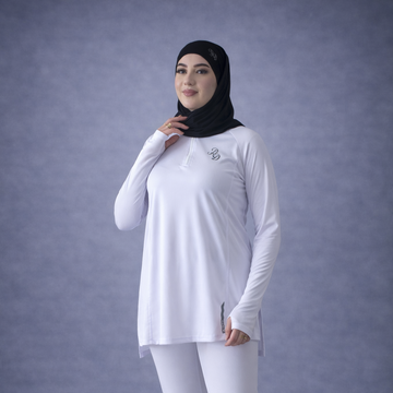 Modest Sports Top in White