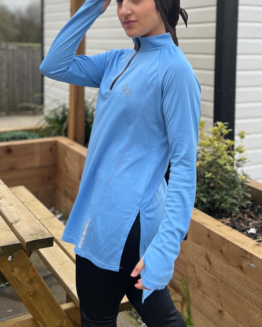 Modest Sports Top in Light Blue