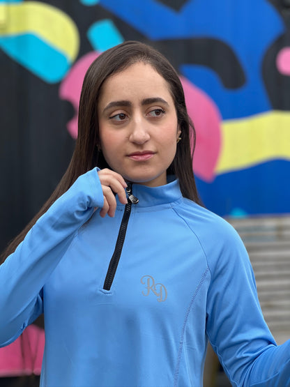 Modest Sports Top in Light Blue