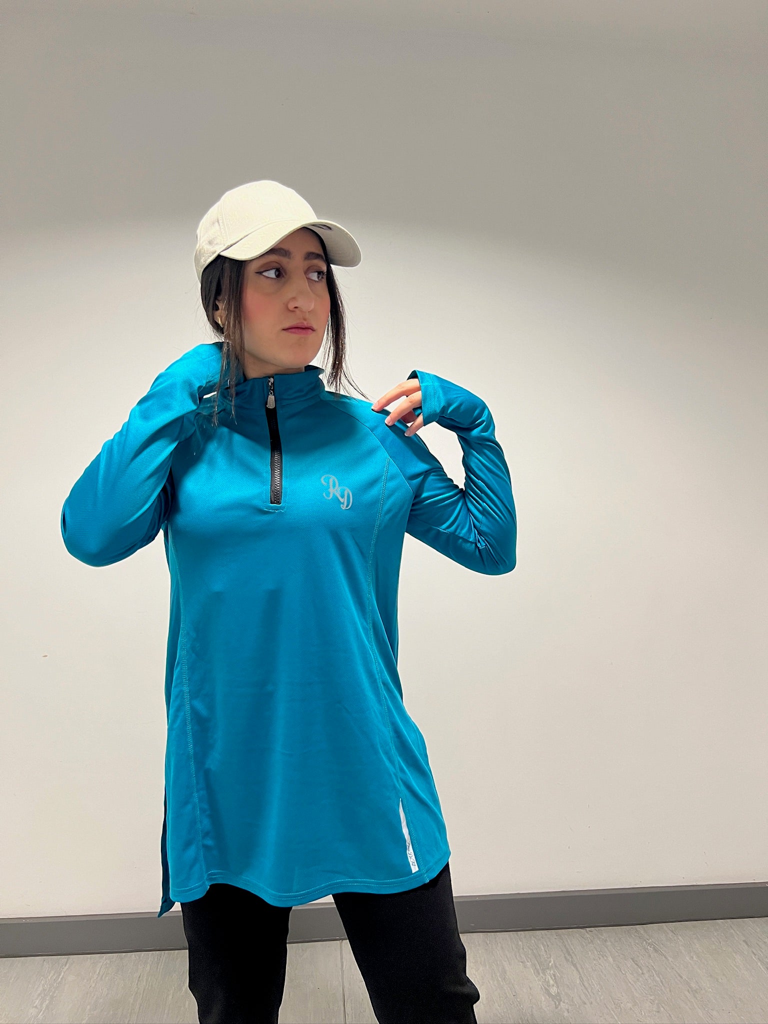 Modest Sports Top in Blue