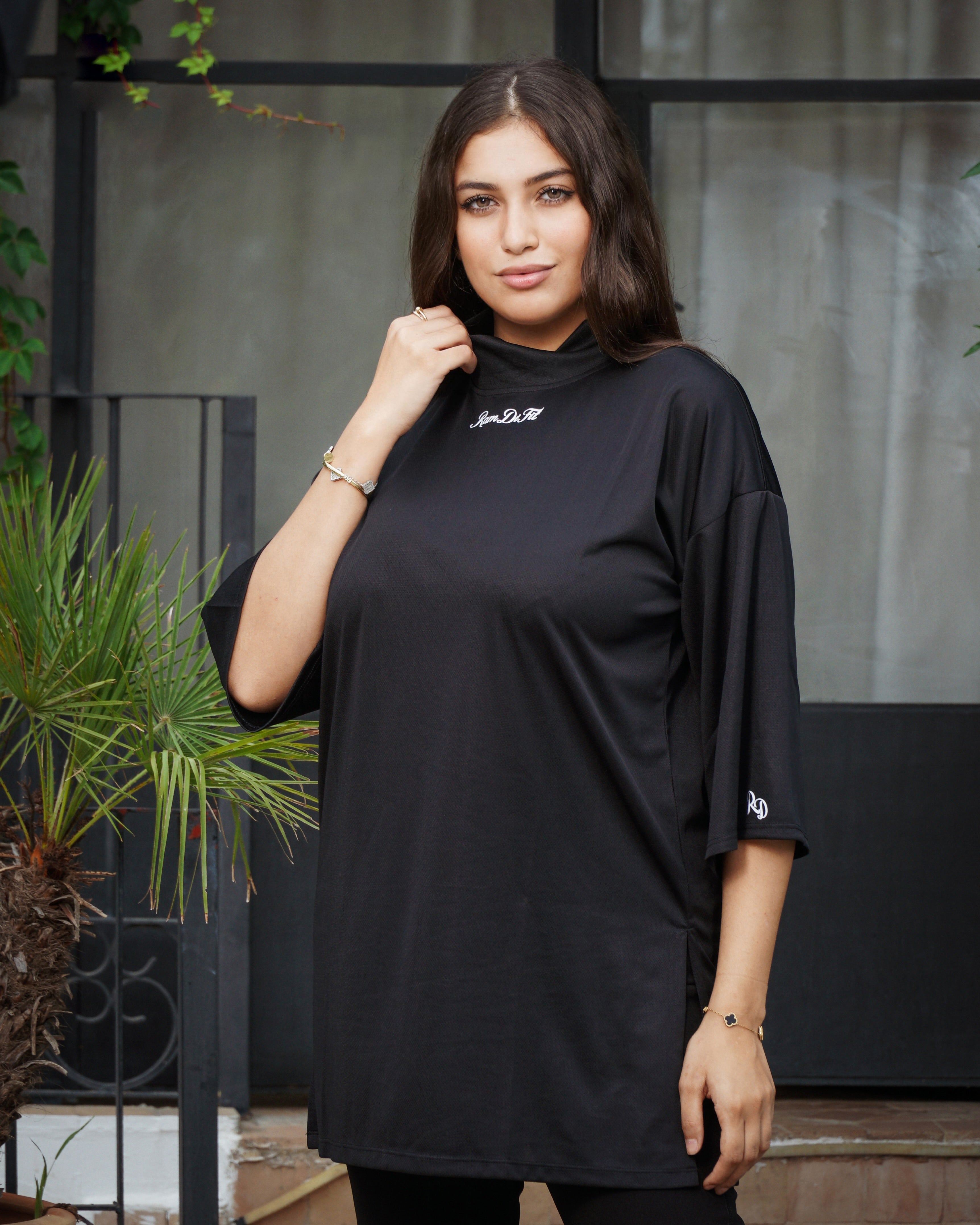 Modest Sports Oversized Top in Black