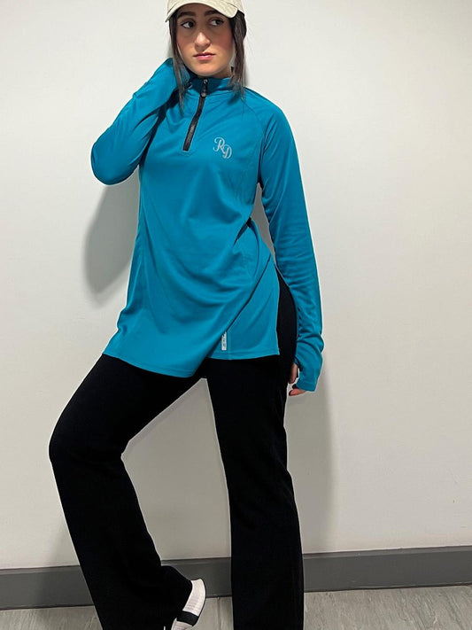 Modest Sports Top in Blue