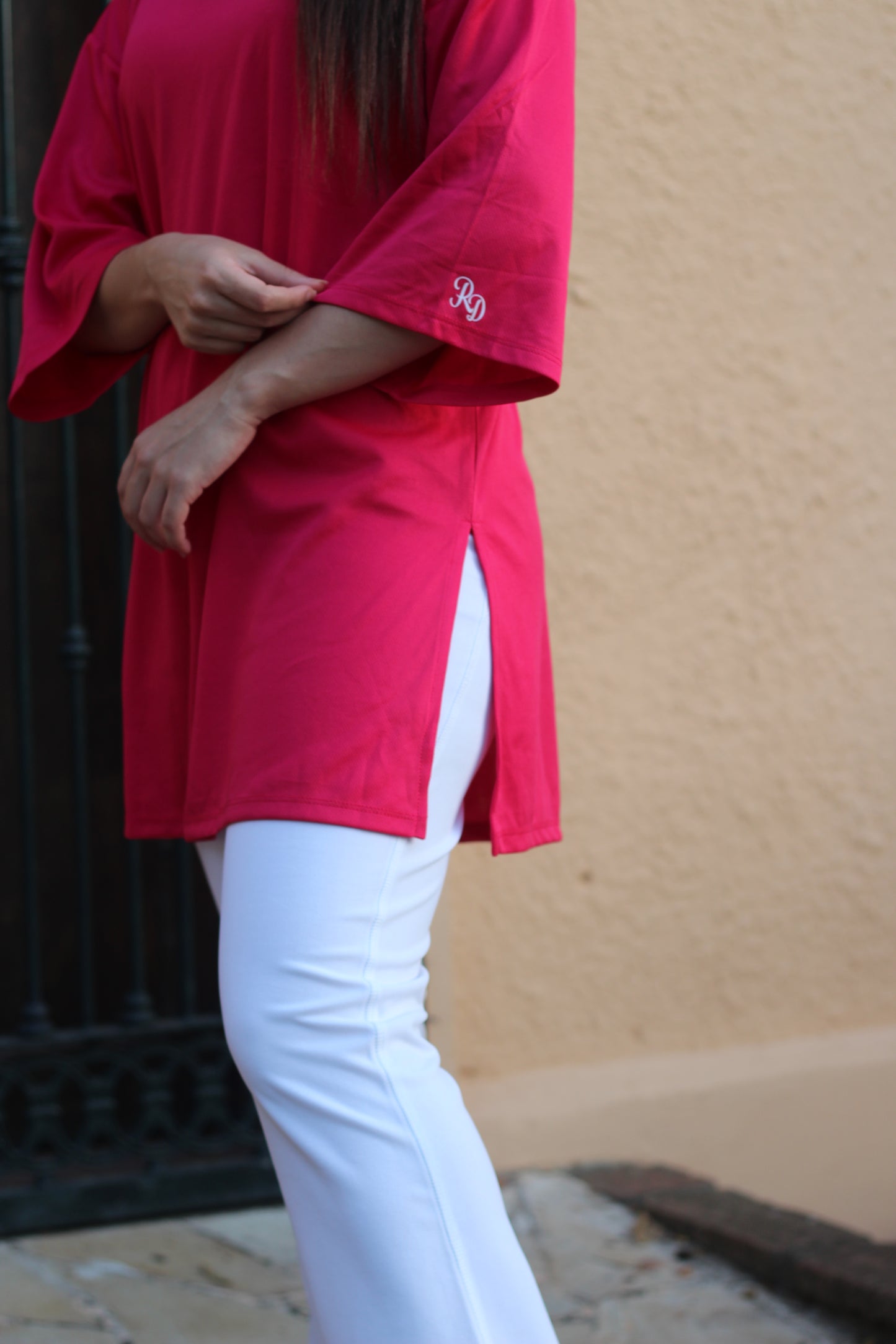 Modest Sports T-shirt Oversized in Fuchsia