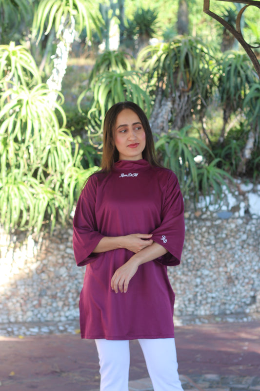 Modest Sports T-shirt Oversized in Royal Maroon