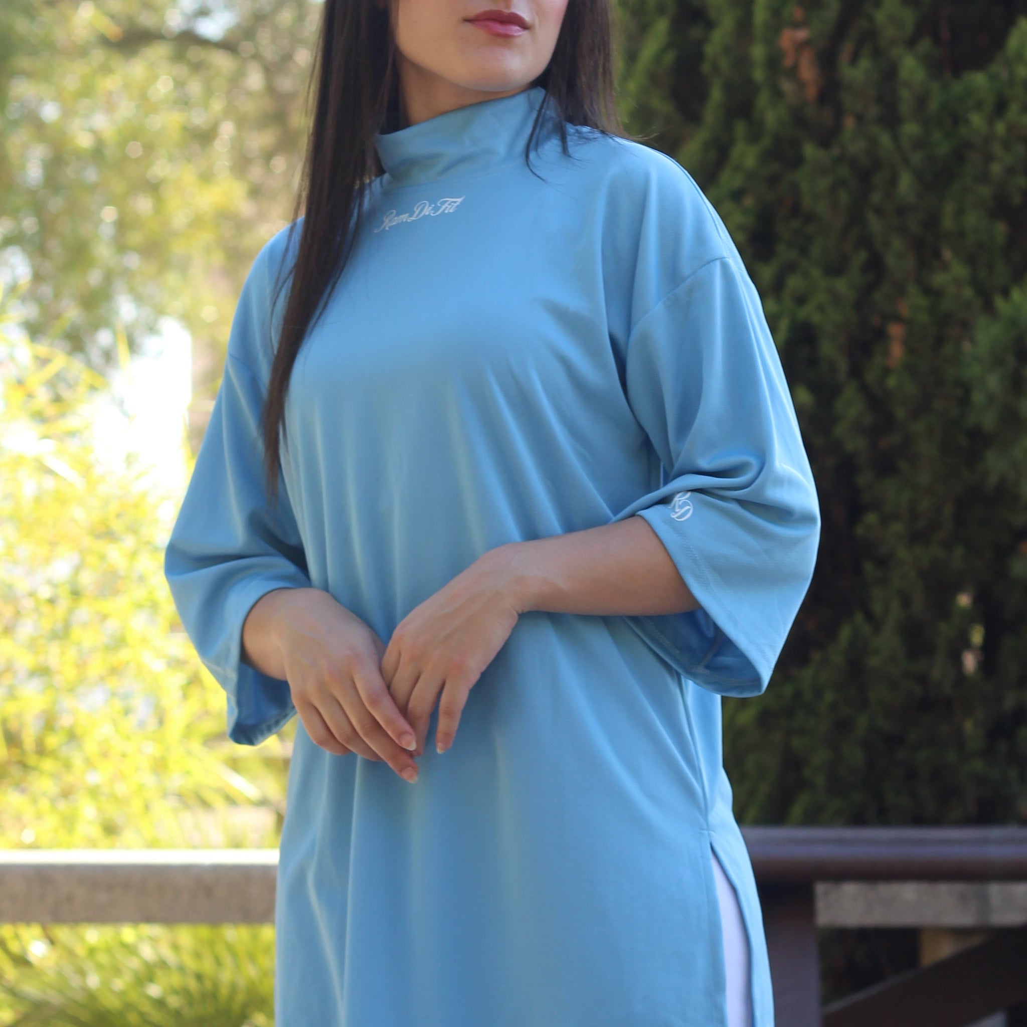 Modest Sports T-shirt Oversized in Light Blue