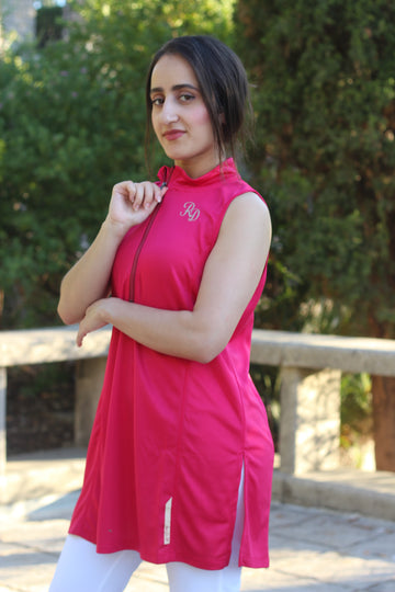 Modest Sports Gilet in Fuchsia
