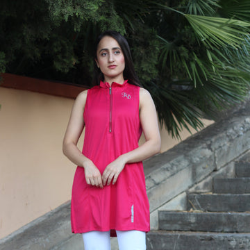 Modest Sports Gilet in Fuchsia