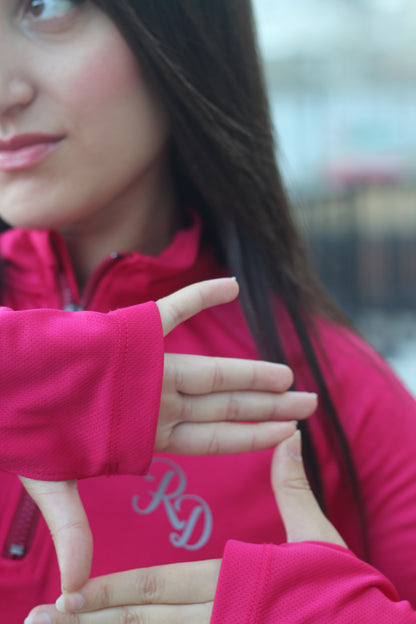 Modest Sports Top in Fuchsia
