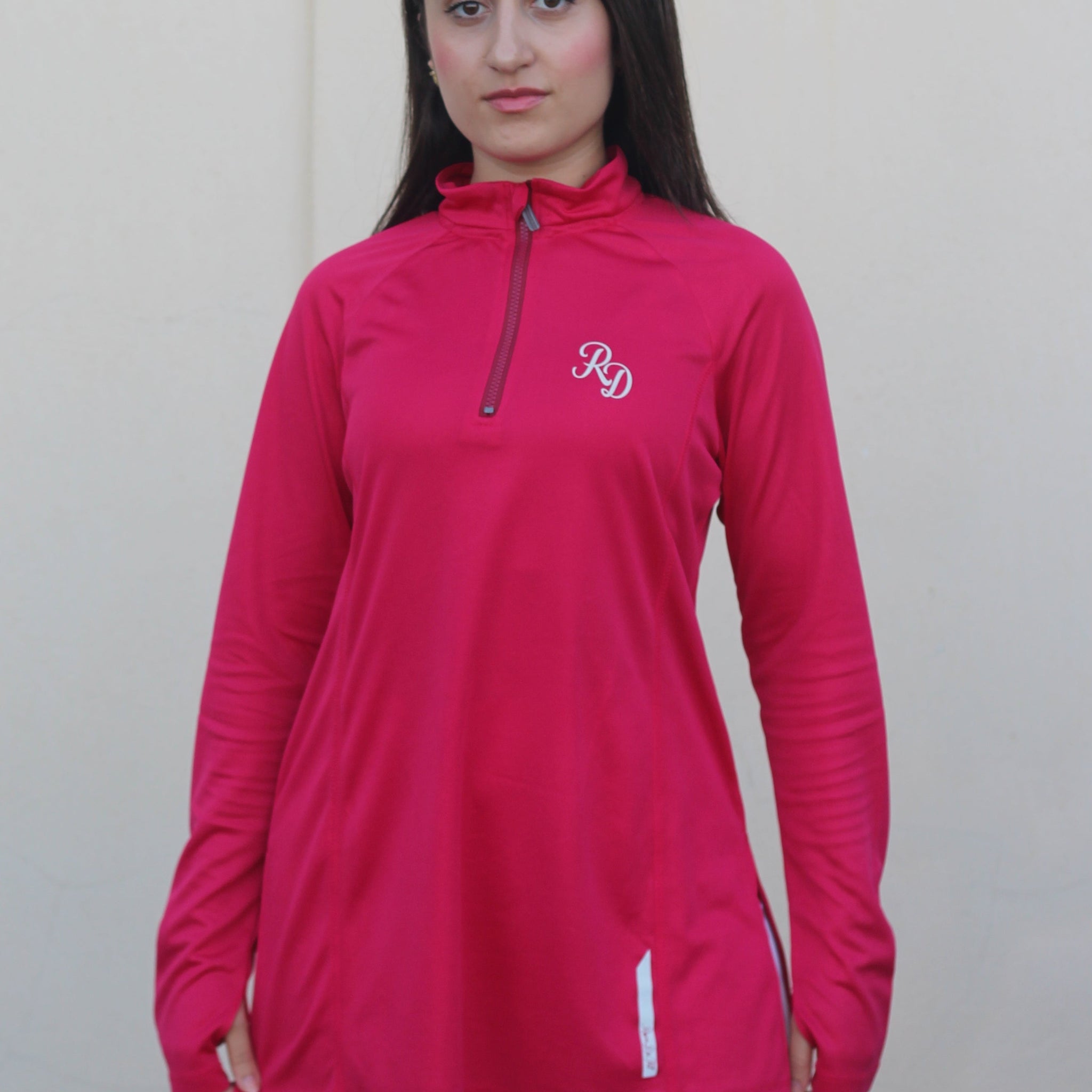 Modest Sports Top in Fuchsia