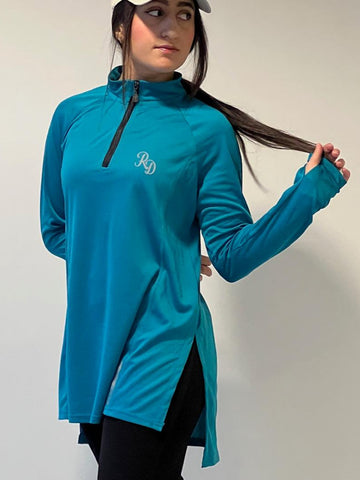 Modest Sports Top in Blue