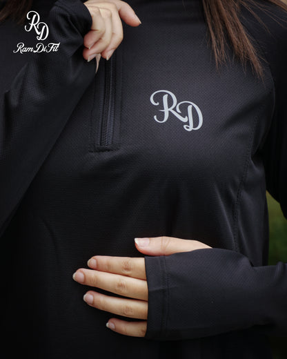 Modest Sports Top in Black